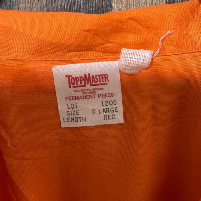 ツナギ プリント 半袖 メンズ オレンジ ワーク XL パンツ 古着 90s メンズのパンツ(その他)の商品写真
