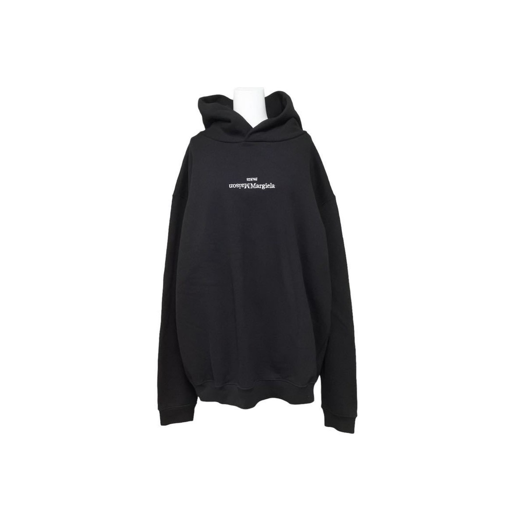 MAISON MARGIELA メゾン マルジェラ パーカー 20AW 反転ロゴ ステッチ オーバーサイズ サイズ44 S50GU0149 美品  49284