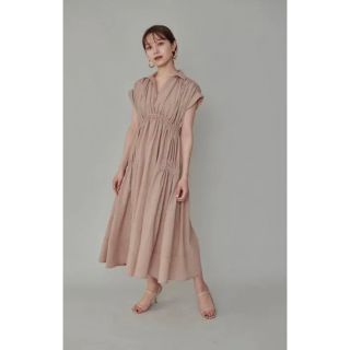 L'or Gather Drape Dressブラック