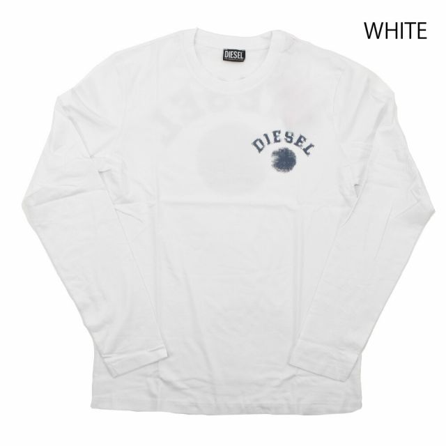 DIESEL(ディーゼル)の【WHITE】ディーゼル DIESEL ロンT メンズのトップス(Tシャツ/カットソー(七分/長袖))の商品写真