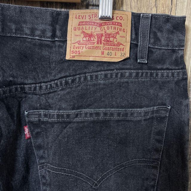 リーバイス デニム メンズ パンツ 2XL 40 505 ストレート ブラック