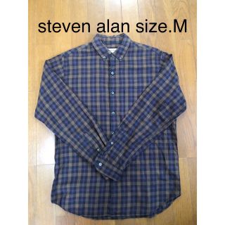 スティーブンアラン(steven alan)のsteven alan 長袖チェックシャツ M(シャツ)