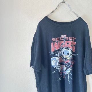 マーベル(MARVEL)のマーベル　シークレットウォーズ　半袖Tシャツ　プリント　ブラック(Tシャツ/カットソー(半袖/袖なし))