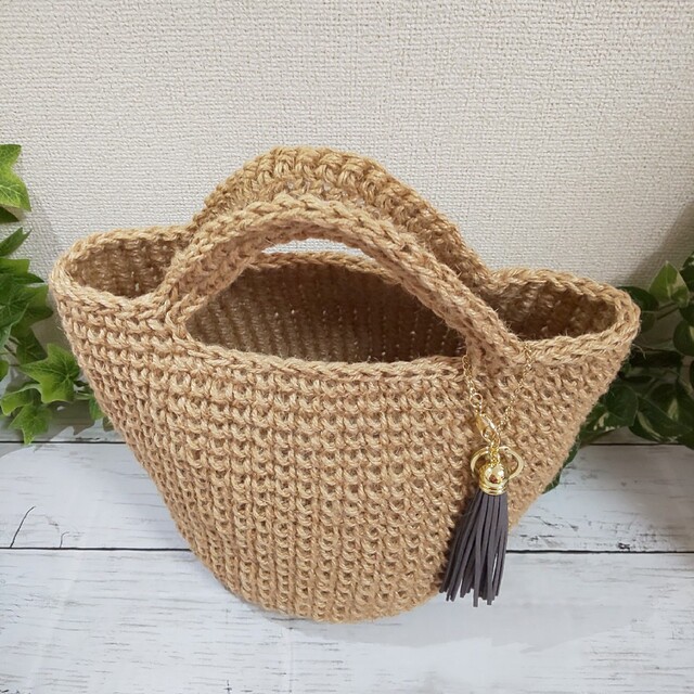 麻紐バッグ ハンドメイド