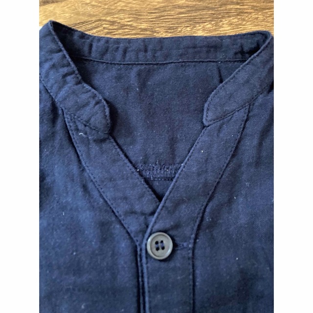 mont bell(モンベル)のbaiya モンベル　カンゴール　半袖　シャツ　Tシャツ　紺 緑　110 100 キッズ/ベビー/マタニティのキッズ服男の子用(90cm~)(Tシャツ/カットソー)の商品写真