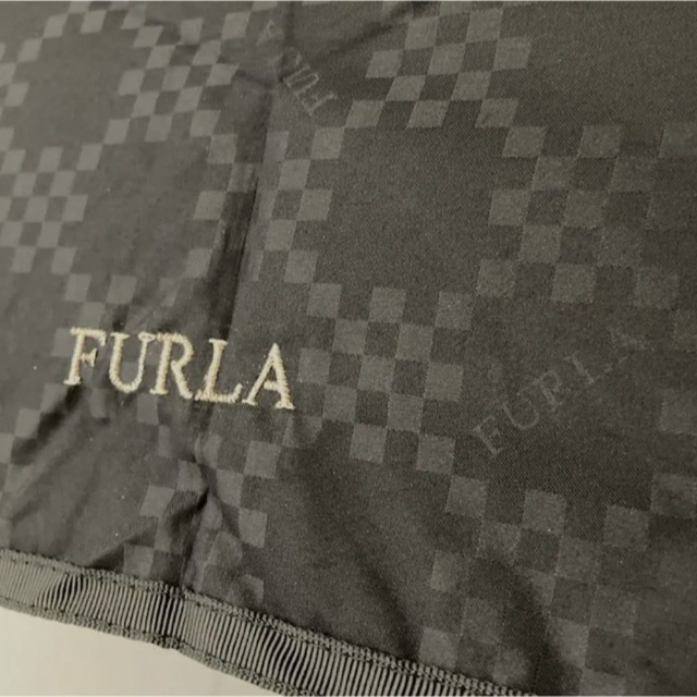 新品⭐️ FURLA フルラ 日傘 フワクール 軽量 折りたたみ傘 黒チェック 5
