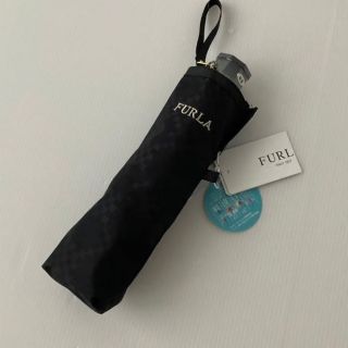 フルラ(Furla)の新品⭐️ FURLA フルラ 日傘 フワクール 軽量 折りたたみ傘 黒チェック(傘)