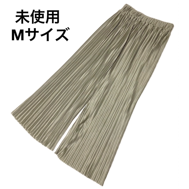 しまむら - 未使用 Mサイズ サテン プリーツパンツ ストレートパンツ ...