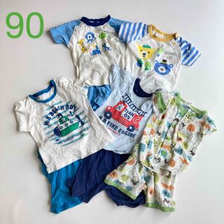 子どもパジャマ　まとめ売り　男の子　90サイズ　乗り物　ふね　どうぶつ　動物(パジャマ)