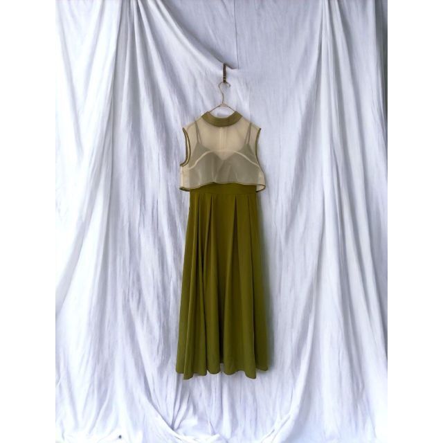 アメリ LAYERED CAMI FLARE DRESS 美品 - ロングドレス