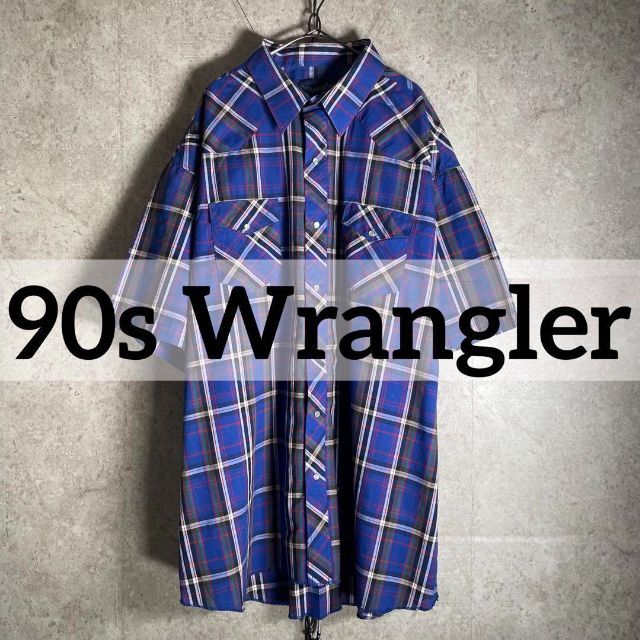 90sヴィンテージラングラー ウエスタンカウボーイシャツ マドラスチェック