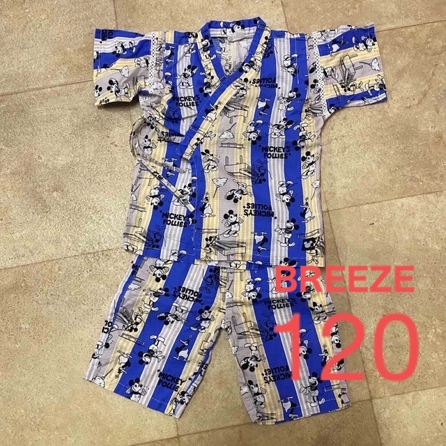 BREEZE(ブリーズ)のBREEZE ミッキー 甚平 ブルー 120㎝ キッズ/ベビー/マタニティのキッズ服男の子用(90cm~)(甚平/浴衣)の商品写真