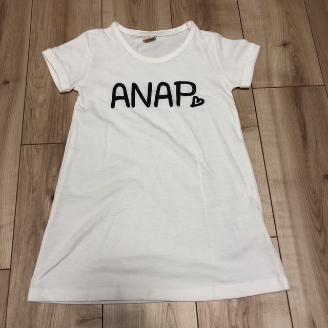 ANAP Kids(アナップキッズ)のANAP  チュニックワンピース　Tシャツワンピース　110cm キッズ/ベビー/マタニティのキッズ服女の子用(90cm~)(Tシャツ/カットソー)の商品写真