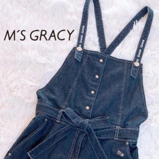 エムズグレイシー(M'S GRACY)のMsGRACY エムズグレイシー デニムオーバーオール サロペット M(サロペット/オーバーオール)