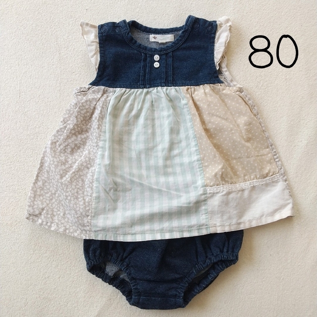 トップス セットアップ 80 女の子 半袖 夏物 ブルマ キッズ/ベビー/マタニティのベビー服(~85cm)(ワンピース)の商品写真