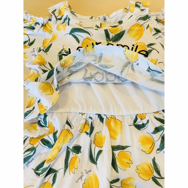 キッズ　子供　夏　半袖　ワンピース　女の子　100 キッズ/ベビー/マタニティのキッズ服女の子用(90cm~)(ワンピース)の商品写真