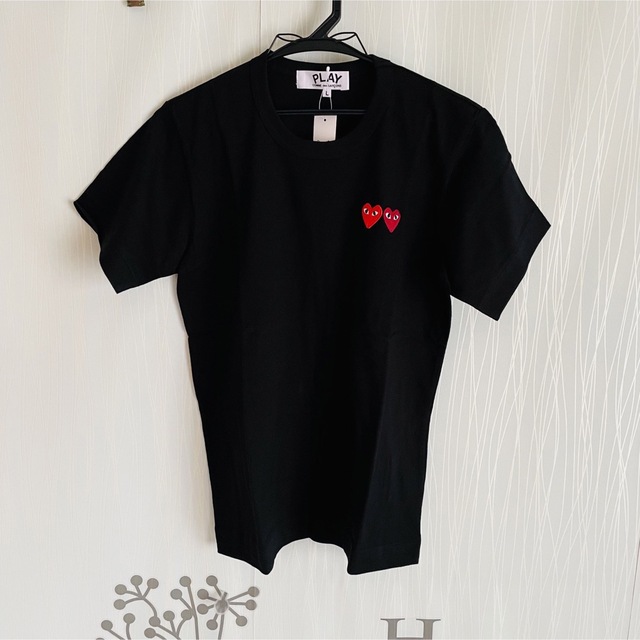 COMME des GARCONS(コムデギャルソン)のCOMME des GARCONS レディース ダブルハートロゴ カットソー レディースのトップス(Tシャツ(半袖/袖なし))の商品写真