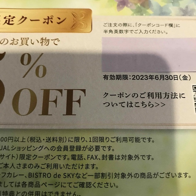 JAL 日本航空　株主割引券1枚＋優待冊子＋クーポン チケットの優待券/割引券(その他)の商品写真