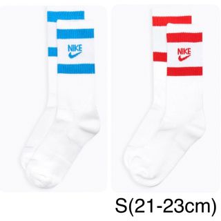 ナイキ(NIKE)の新品　ナイキ　S(21-23cm)  ヘリテージ クルー ソックス   青赤2足(ソックス)