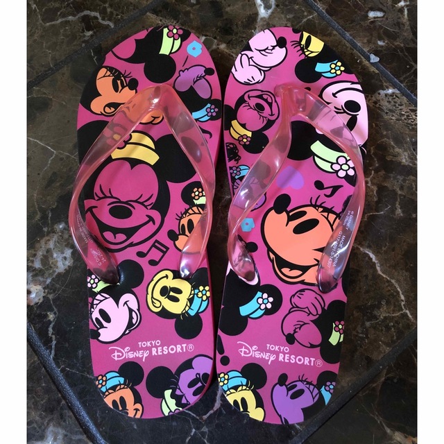 Disney(ディズニー)のディズニー　リゾート　ビーチサンダル　サイズL レディースの靴/シューズ(ビーチサンダル)の商品写真