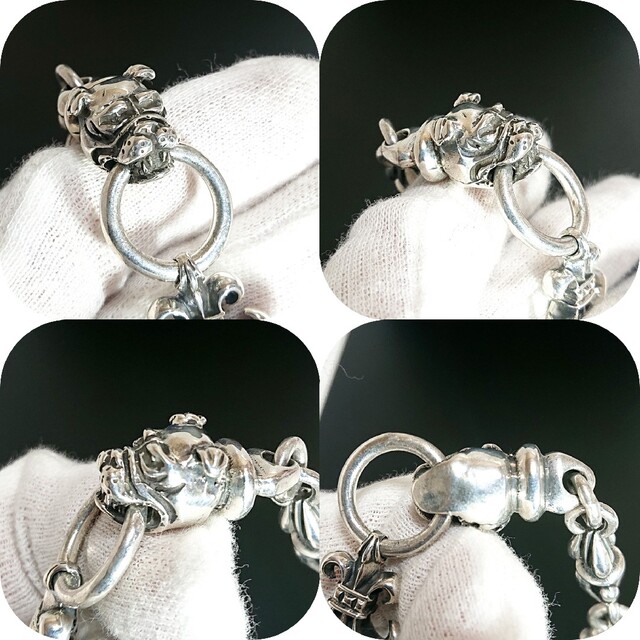 4393 SILVER925 ブルドッグ 百合 チェーンブレスレット シルバー犬の通販 by silver925mimi's shop|ラクマ 4393 SILVER925 ブルドッグ 百合 チェーンブレスレット シルバー犬の通販 by silver925mimi's shop|ラクマ