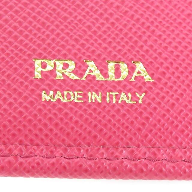 プラダ PRADA 二つ折り財布 レザー ピンク ゴールド レディース 1ML225 送料無料 h29342g