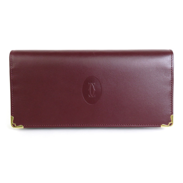 Cartier - カルティエ CARTIER 二つ折り長財布 マストライン レザー