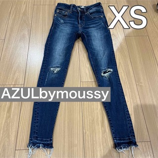 アズールバイマウジー(AZUL by moussy)のAZULbymoussy デニム　スキニーパンツ　XS ブルー　アズール(デニム/ジーンズ)