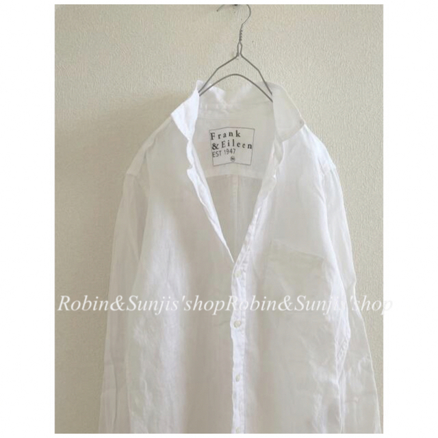 Frank&Eileen(フランクアンドアイリーン)のFrank&Eileen White linen shirt sample XS レディースのトップス(シャツ/ブラウス(長袖/七分))の商品写真