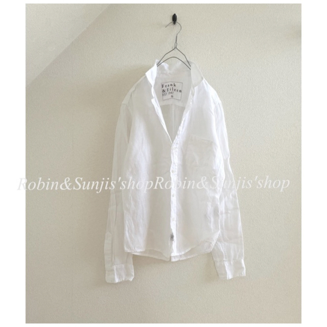 Frank&Eileen(フランクアンドアイリーン)のFrank&Eileen White linen shirt sample XS レディースのトップス(シャツ/ブラウス(長袖/七分))の商品写真