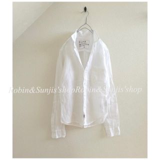 フランクアンドアイリーン(Frank&Eileen)のFrank&Eileen White linen shirt sample XS(シャツ/ブラウス(長袖/七分))