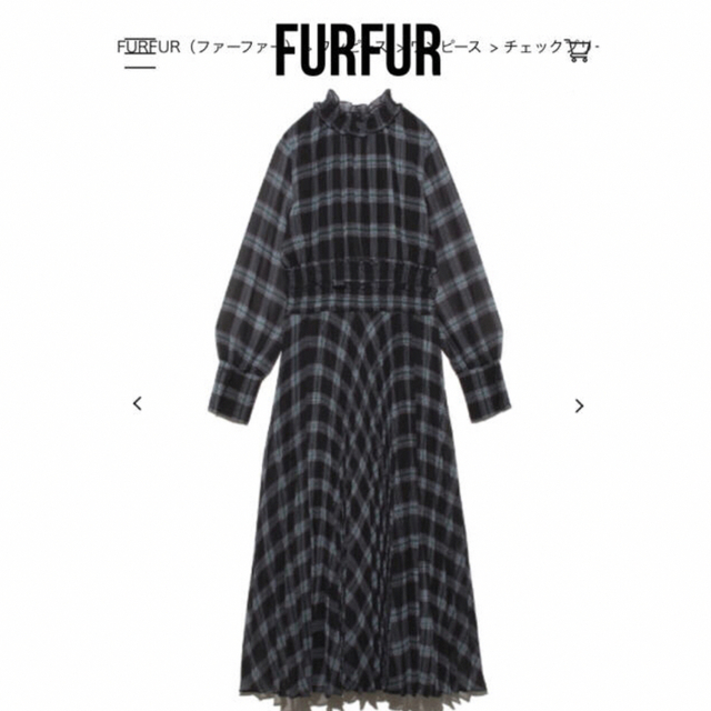 FURFUR チェックプリーツワンピース♡ - ロングワンピース/マキシ