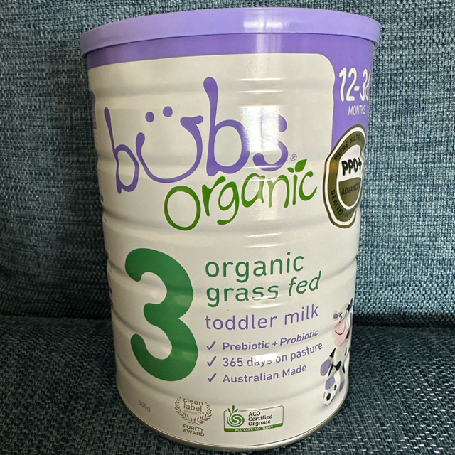 Bubs（バブズ）Organic 粉ミルク ステップ3（1歳〜3歳）800g