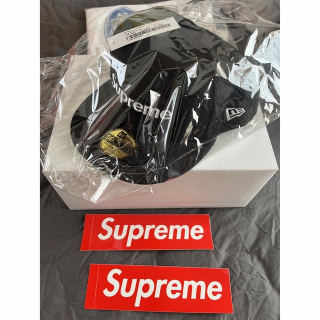 Supreme No Comp Box Logo New Era 黒 7-5/8-