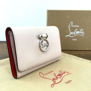 ○★新品 未使用 Christian Louboutin 定番三つ折り財布ピンク