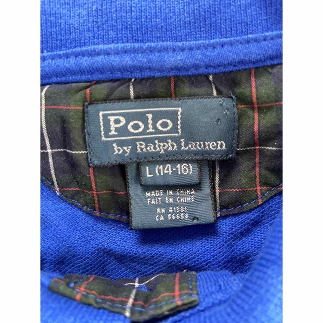 POLO（RALPH LAUREN）(ポロ)の[POLO RALPH LAUREN]長袖ポロシャツ　サイズ160程度 キッズ/ベビー/マタニティのキッズ服男の子用(90cm~)(Tシャツ/カットソー)の商品写真