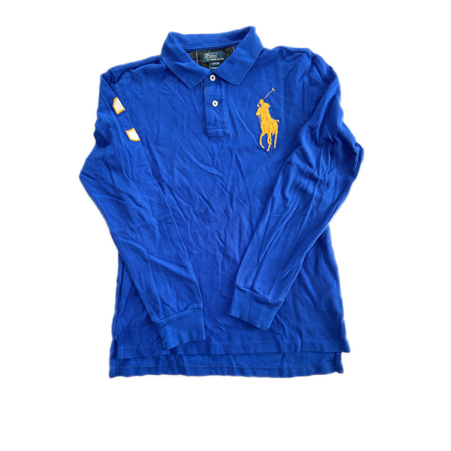 POLO（RALPH LAUREN）(ポロ)の[POLO RALPH LAUREN]長袖ポロシャツ　サイズ160程度 キッズ/ベビー/マタニティのキッズ服男の子用(90cm~)(Tシャツ/カットソー)の商品写真