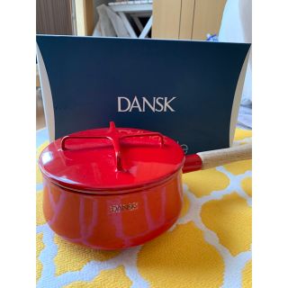 ダンスク(DANSK)のダンスク ホーロー片手鍋　18cm 赤(鍋/フライパン)