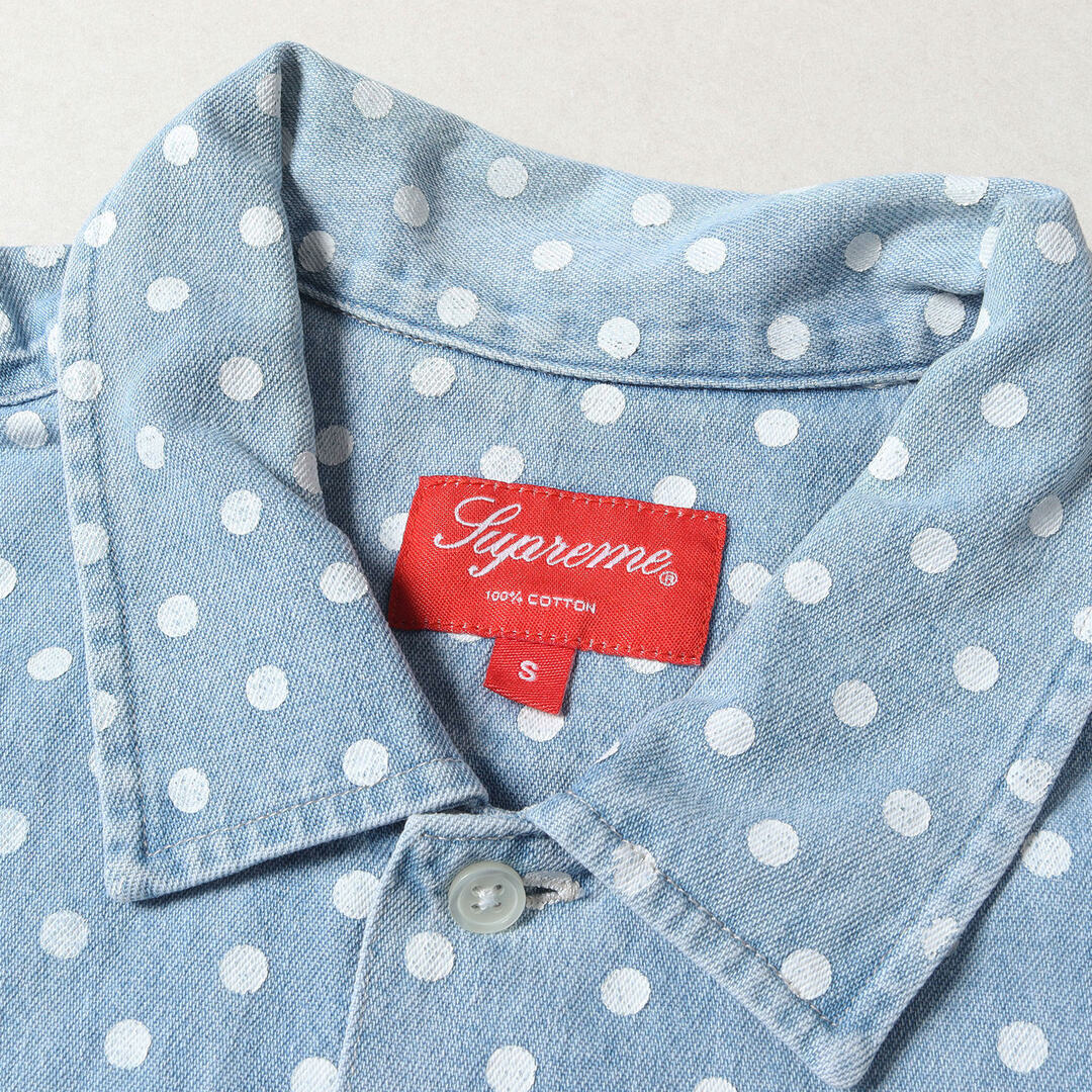 Supreme Polka Dot Denim Shirt blue 青 XL