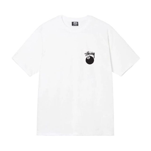 STUSSY - 【新品】stussy Tシャツ サイズS ホワイト 8ボールの通販 by 