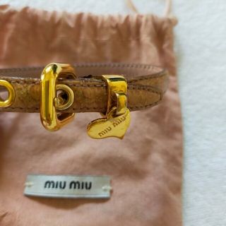 ミュウミュウ(miumiu)のmiumiu ハートチャームブレスレット(ブレスレット/バングル)