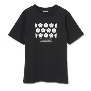 マリークワント(MARY QUANT)の新品 マリークワントフロントパターンデイジー 半袖Tシャツ  黒(Tシャツ(半袖/袖なし))