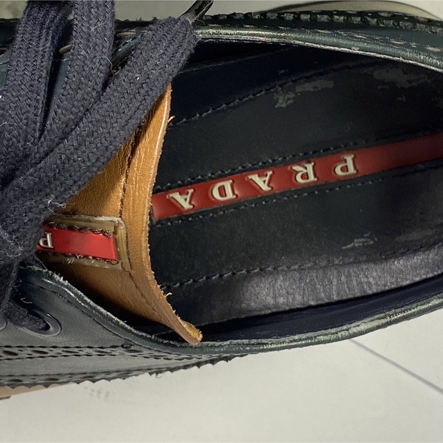 【PRADA】プラダ ウイングチップ カジュアルシューズ バイカラー UK6.5