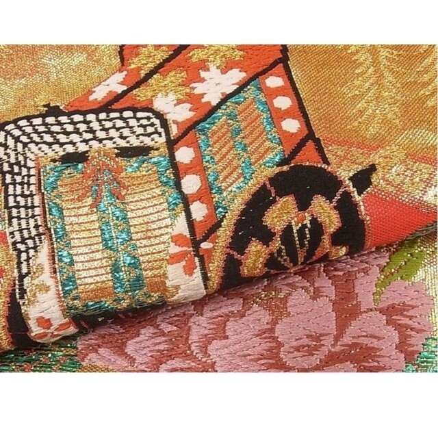 豪華色打掛 花嫁 婚礼 ブライダル 刺繍 御所車吉祥鳳凰花文 金糸