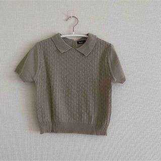 aosta  ニットTシャツ(Ｔシャツ)