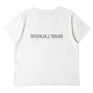 サンローラン パリ リバース ロゴ プリント Tシャツ カットソー クルーネック