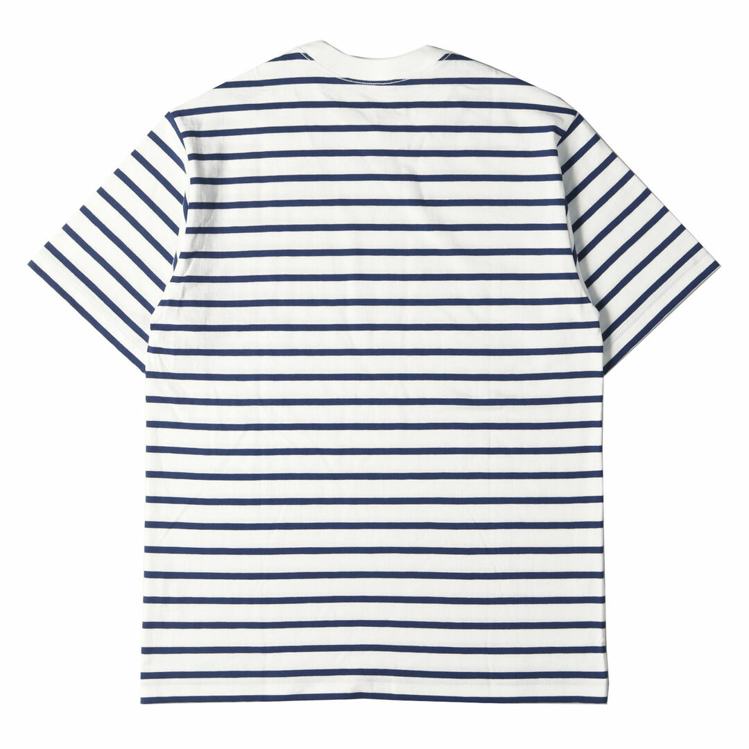 GOLDWIN(ゴールドウィン)のGOLDWIN ゴールドウイン Tシャツ サイズ:M ホリゾンタル ストライプ Horizontal Stripes T-shirt GL62123P リンガーネック ボーダー 半袖 21SS ホワイト ブルー トップス カットソー カジュアル アウトドア ブランド 日本製【メンズ】 メンズのトップス(Tシャツ/カットソー(半袖/袖なし))の商品写真