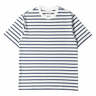 ゴールドウィン(GOLDWIN)のGOLDWIN ゴールドウイン Tシャツ サイズ:M ホリゾンタル ストライプ Horizontal Stripes T-shirt GL62123P リンガーネック ボーダー 半袖 21SS ホワイト ブルー トップス カットソー カジュアル アウトドア ブランド 日本製【メンズ】(Tシャツ/カットソー(半袖/袖なし))