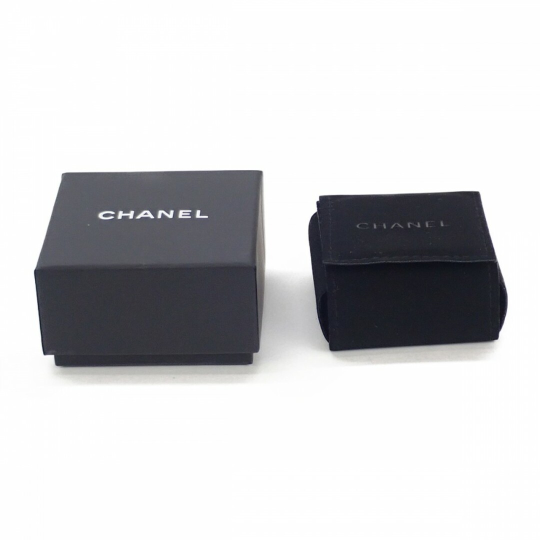 【ABランク】CHANEL シャネル ココマーク カデナ ピアス A88942 14K シルバー【ISEYA】