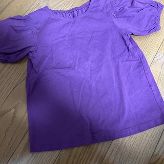 ジーユー(GU)のパープル　紫　Tシャツ　カットソー　GU  120サイズ(Tシャツ/カットソー)